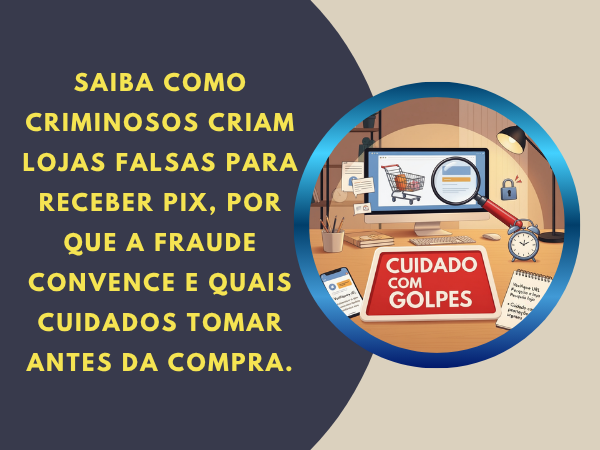 Como funcionam os golpes com Pix em lojas virtuais falsas?